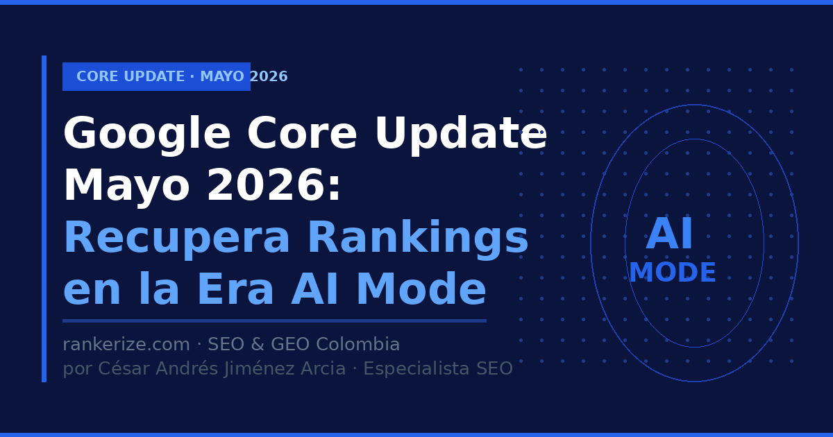 Google Core Update Mayo 2026: Recupera Rankings en Era AI Mode