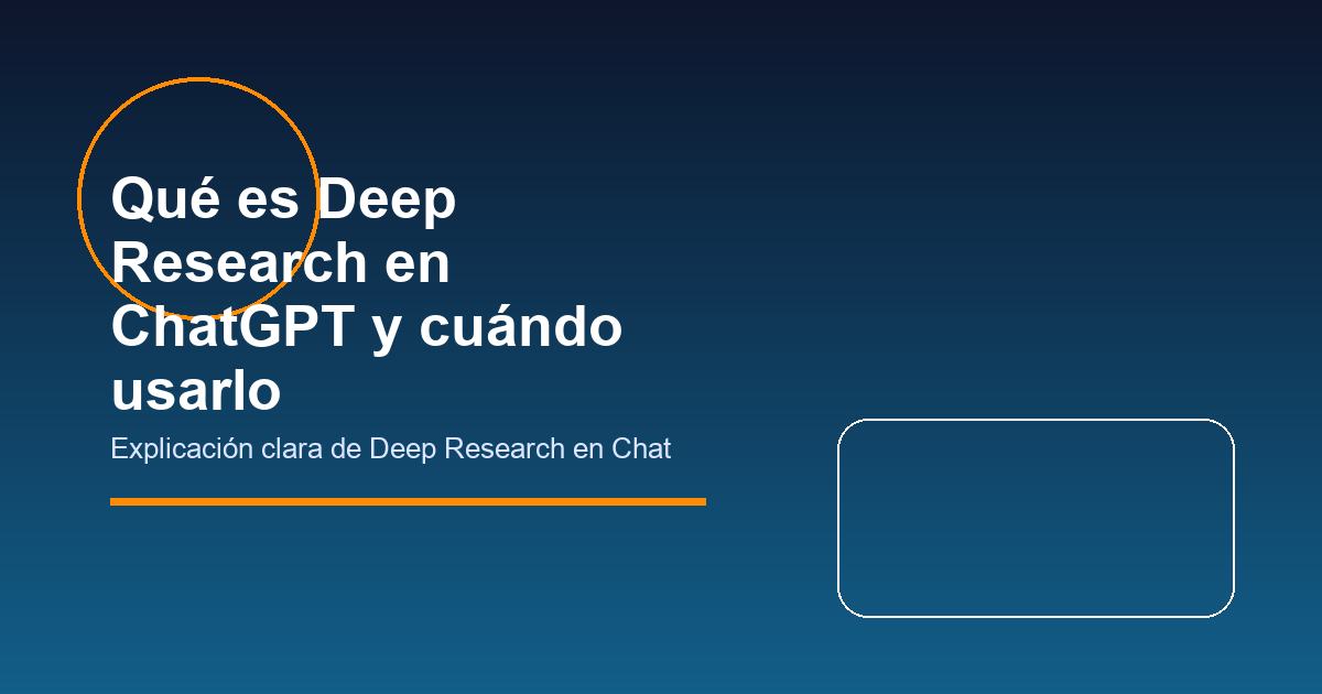 Qué es Deep Research en ChatGPT y cuándo usarlo